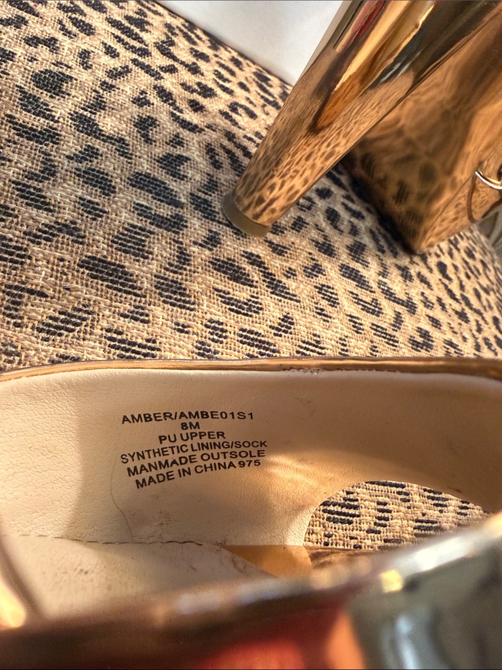 Steve Madden Metallic Gold Platform Heels. Worn Once. 4” Heel. - Picture 6 of 8